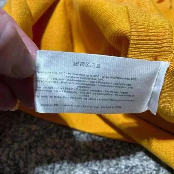 Compania Fantastica Women Yellow Cardigan Sweater Size Small - Picture 15 of 16